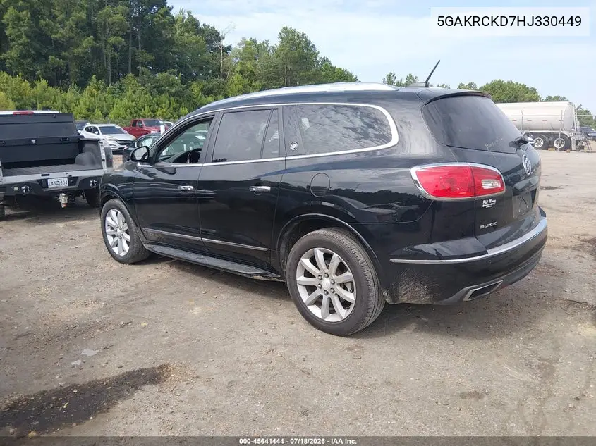 2017 Buick Enclave Premium VIN: 5GAKRCKD7HJ330449 Lot: 45641444