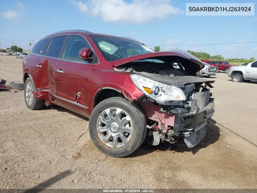 2017 Buick Enclave Leather VIN: 5GAKRBKD1HJ263924 Lot: 45656905