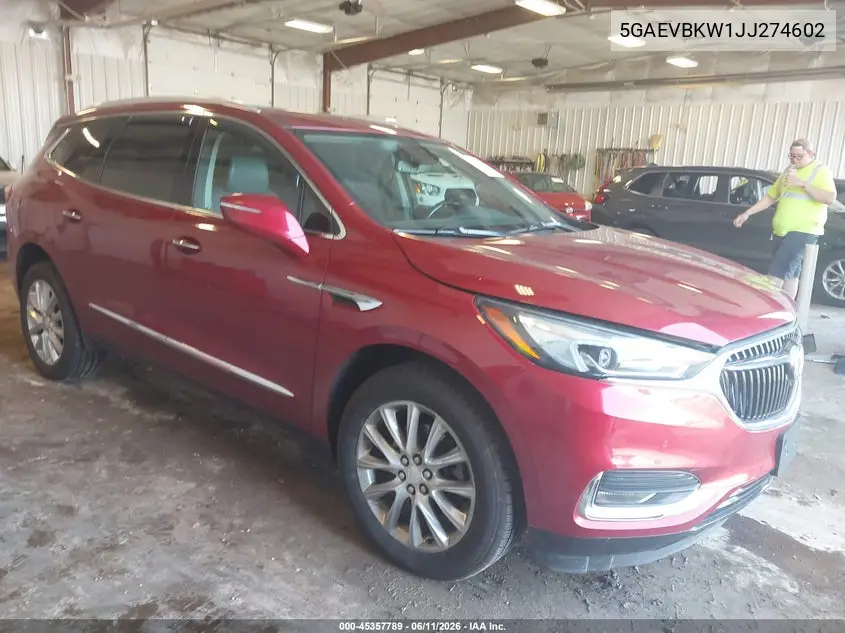 2018 Buick Enclave Premium VIN: 5GAEVBKW1JJ274602 Lot: 45357789