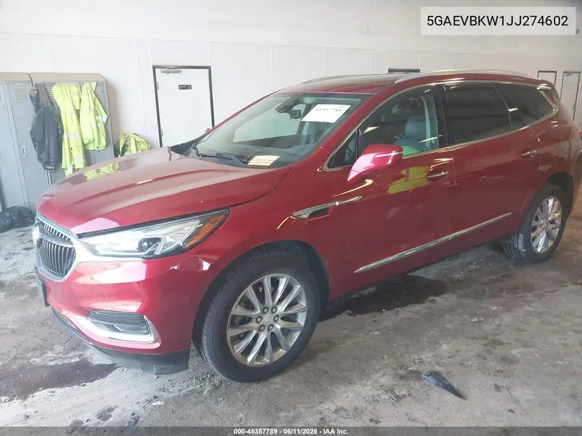 2018 Buick Enclave Premium VIN: 5GAEVBKW1JJ274602 Lot: 45357789