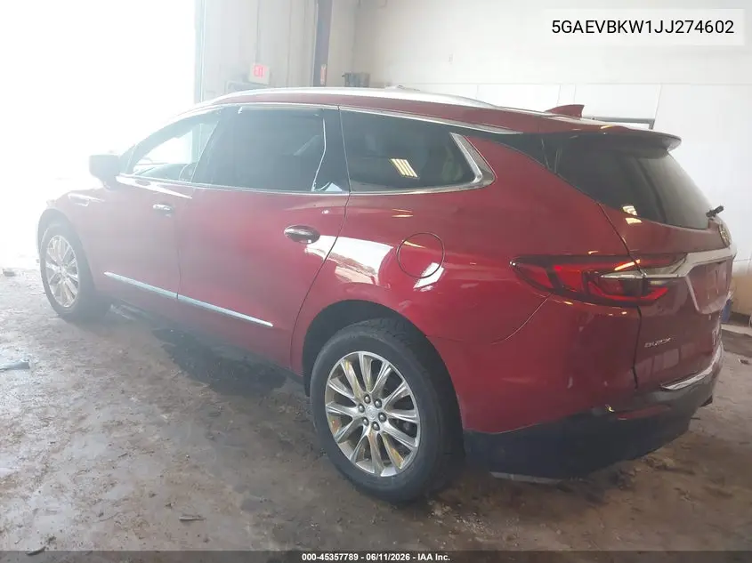 2018 Buick Enclave Premium VIN: 5GAEVBKW1JJ274602 Lot: 45357789