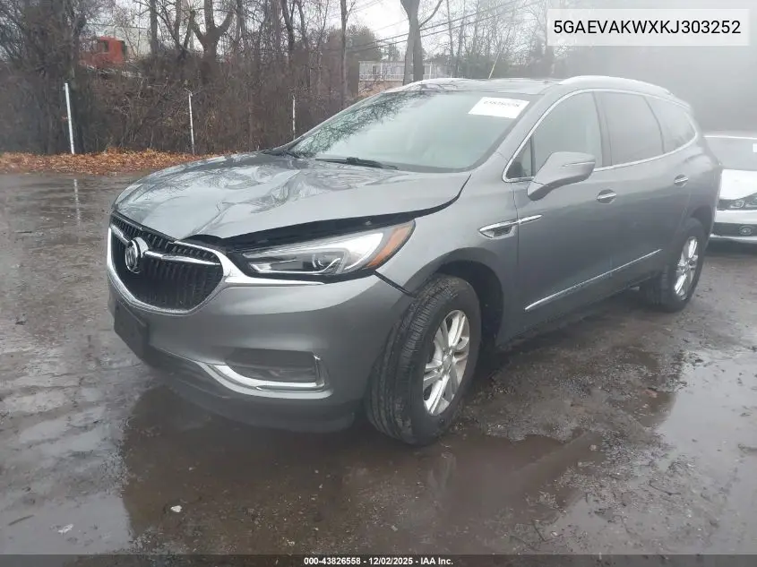 5GAEVAKWXKJ303252 2019 Buick Enclave Awd Essence