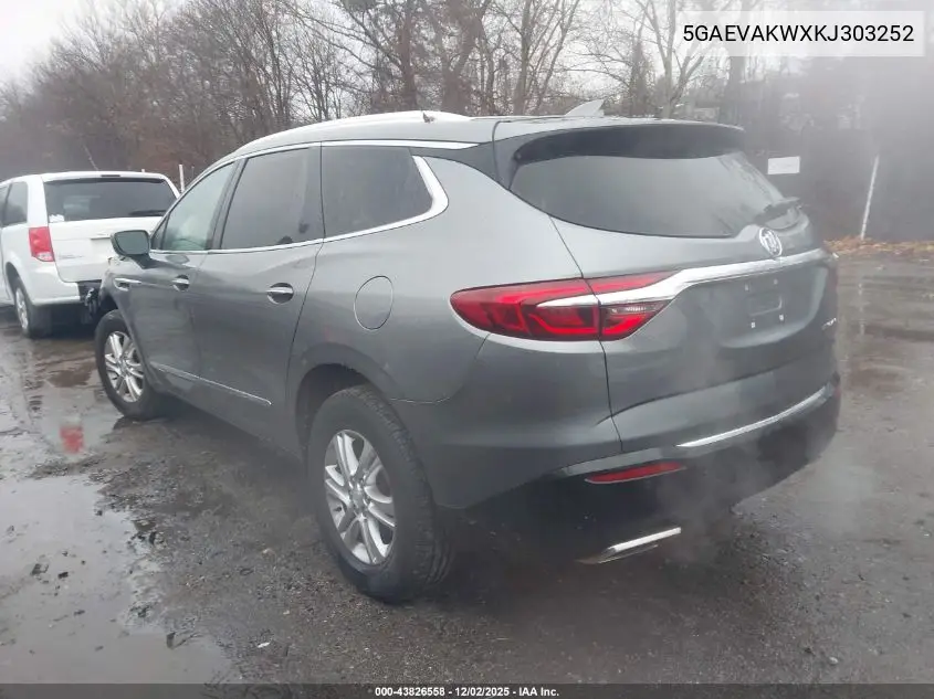 5GAEVAKWXKJ303252 2019 Buick Enclave Awd Essence
