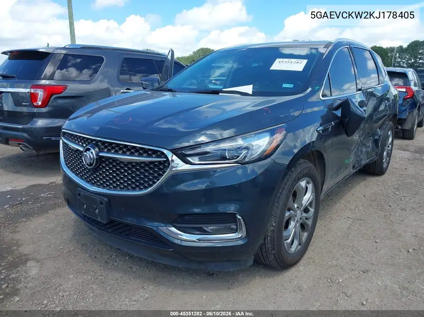 2019 Buick Enclave Awd Avenir VIN: 5GAEVCKW2KJ178405 Lot: 45351282