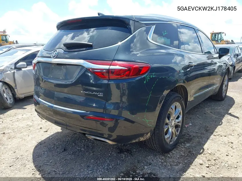 2019 Buick Enclave Awd Avenir VIN: 5GAEVCKW2KJ178405 Lot: 45351282