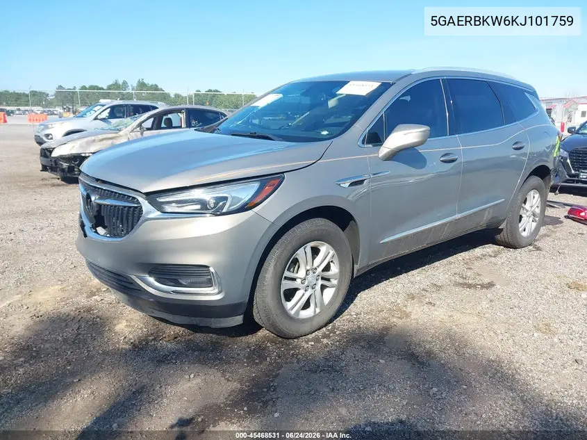 2019 Buick Enclave Fwd Essence VIN: 5GAERBKW6KJ101759 Lot: 45468531