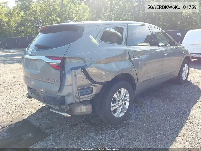 2019 Buick Enclave Fwd Essence VIN: 5GAERBKW6KJ101759 Lot: 45468531