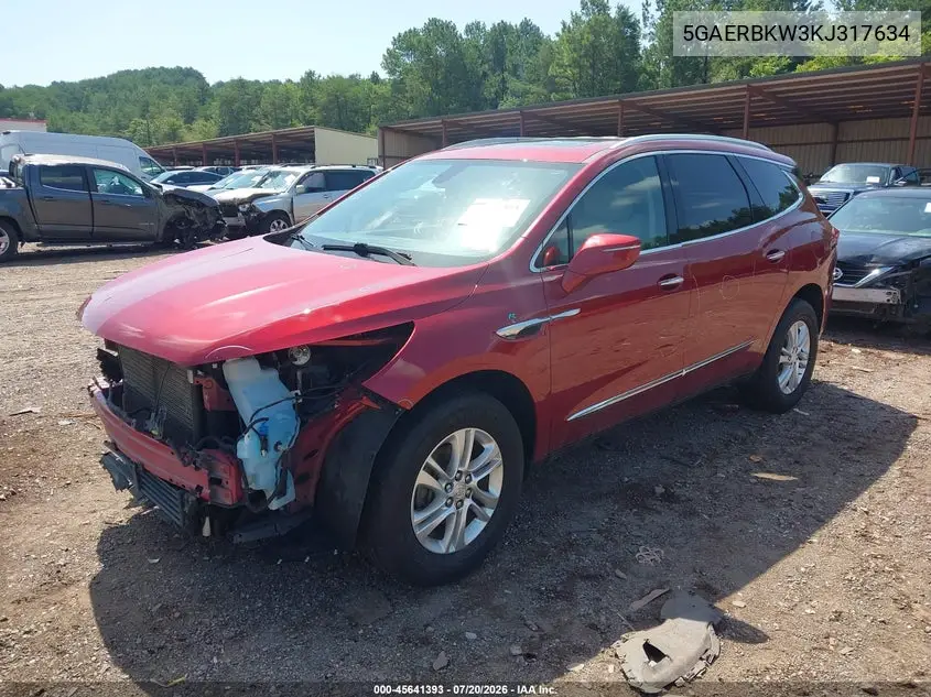 2019 Buick Enclave Fwd Essence VIN: 5GAERBKW3KJ317634 Lot: 45641393