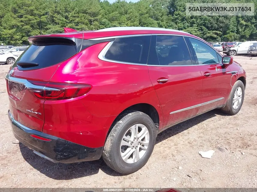 2019 Buick Enclave Fwd Essence VIN: 5GAERBKW3KJ317634 Lot: 45641393