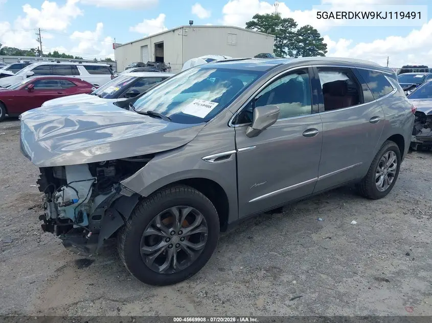 2019 Buick Enclave Fwd Avenir VIN: 5GAERDKW9KJ119491 Lot: 45669908
