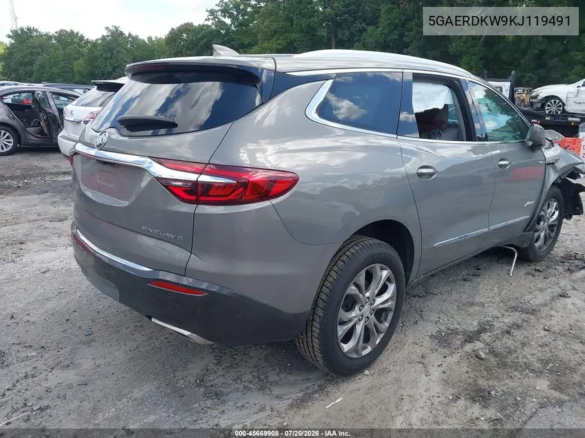 2019 Buick Enclave Fwd Avenir VIN: 5GAERDKW9KJ119491 Lot: 45669908