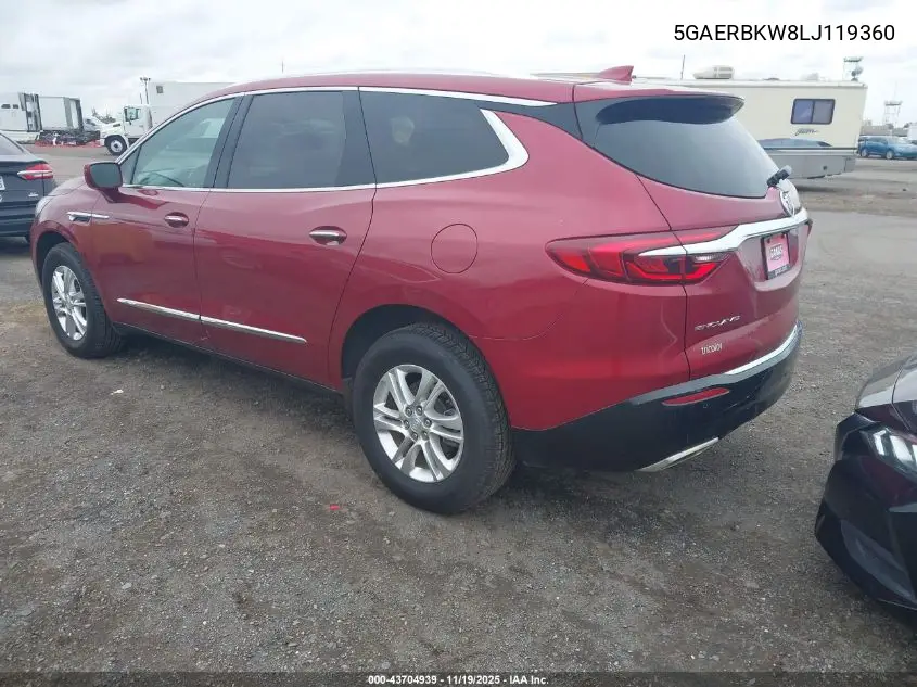 5GAERBKW8LJ119360 2020 Buick Enclave Fwd Essence