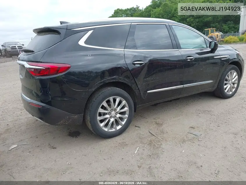 2020 Buick Enclave Awd Essence VIN: 5GAEVAKW8LJ194923 Lot: 45362429