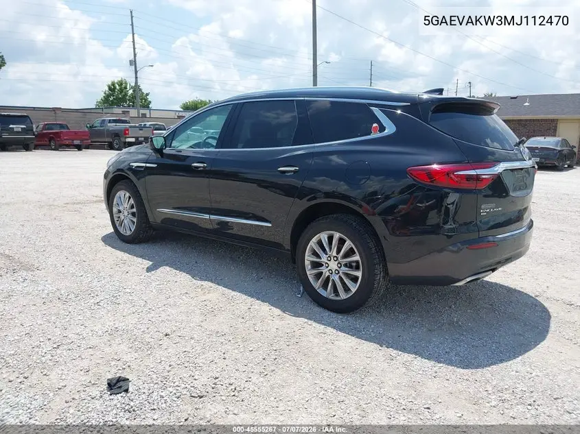 2021 Buick Enclave Awd Essence VIN: 5GAEVAKW3MJ112470 Lot: 45555267