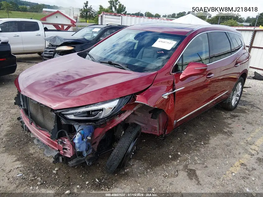 2021 Buick Enclave Awd Premium VIN: 5GAEVBKW8MJ218418 Lot: 45607537