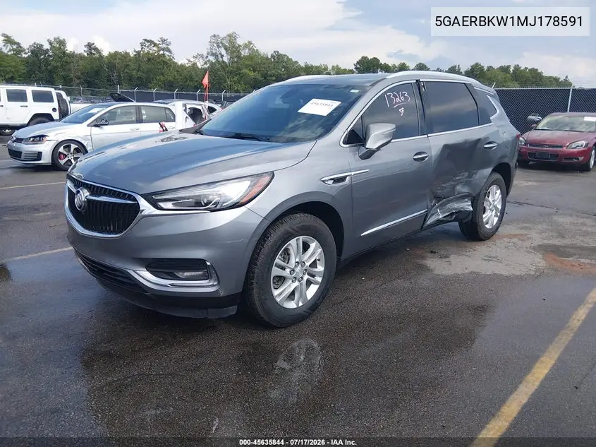 2021 Buick Enclave Fwd Essence VIN: 5GAERBKW1MJ178591 Lot: 45635844