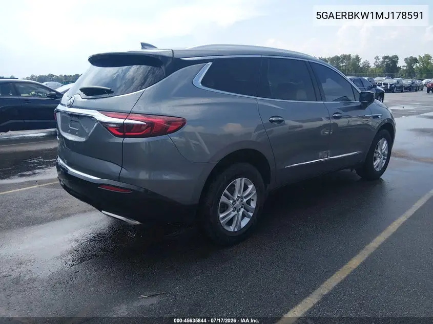 2021 Buick Enclave Fwd Essence VIN: 5GAERBKW1MJ178591 Lot: 45635844
