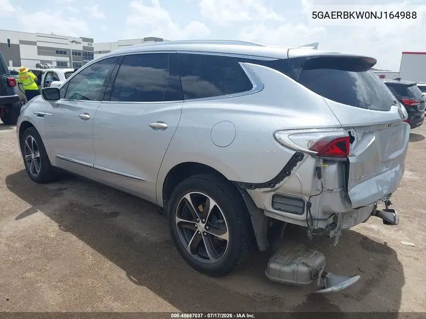 2022 Buick Enclave Fwd Essence VIN: 5GAERBKW0NJ164988 Lot: 45667037