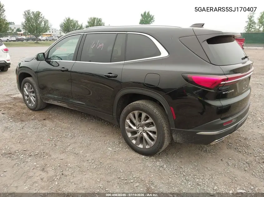 2025 Buick Enclave Preferred Fwd VIN: 5GAERARS5SJ170407 Lot: 45638246