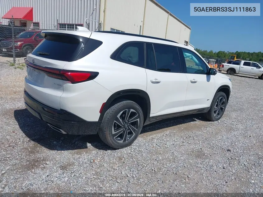 2025 Buick Enclave Sport Touring Fwd VIN: 5GAERBRS3SJ111863 Lot: 45642276