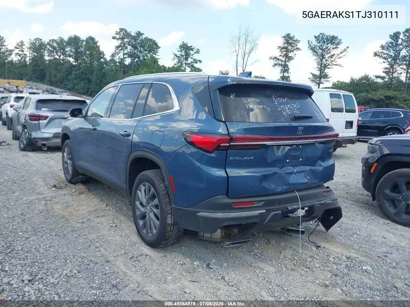 2026 Buick Enclave Preferred Fwd VIN: 5GAERAKS1TJ310111 Lot: 45564978