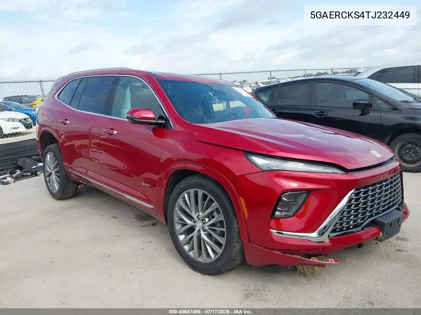 2026 Buick Enclave Avenir Fwd VIN: 5GAERCKS4TJ232449 Lot: 45647495