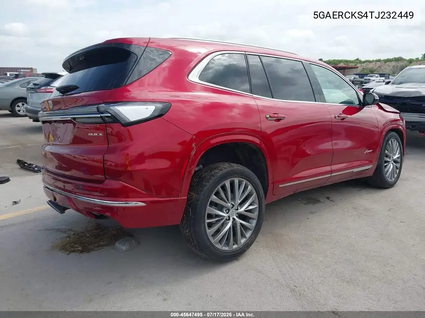 2026 Buick Enclave Avenir Fwd VIN: 5GAERCKS4TJ232449 Lot: 45647495