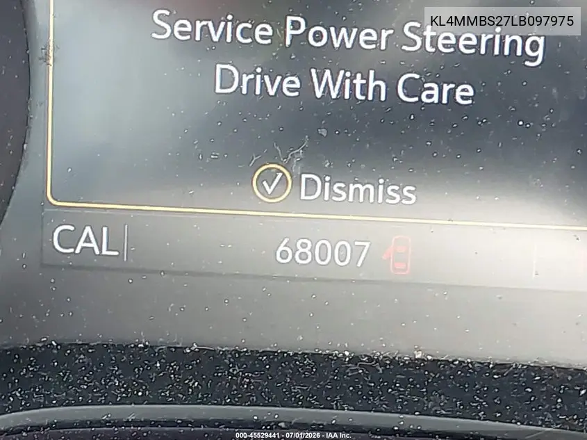 2020 Buick Encore Gx Fwd Preferred VIN: KL4MMBS27LB097975 Lot: 45529441