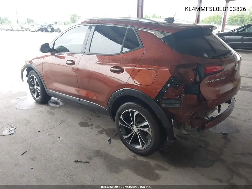 2020 Buick Encore Gx Fwd Essence VIN: KL4MMFSL0LB103826 Lot: 45606912