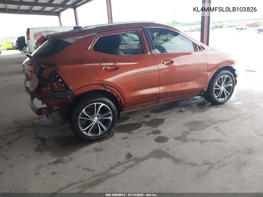 2020 Buick Encore Gx Fwd Essence VIN: KL4MMFSL0LB103826 Lot: 45606912