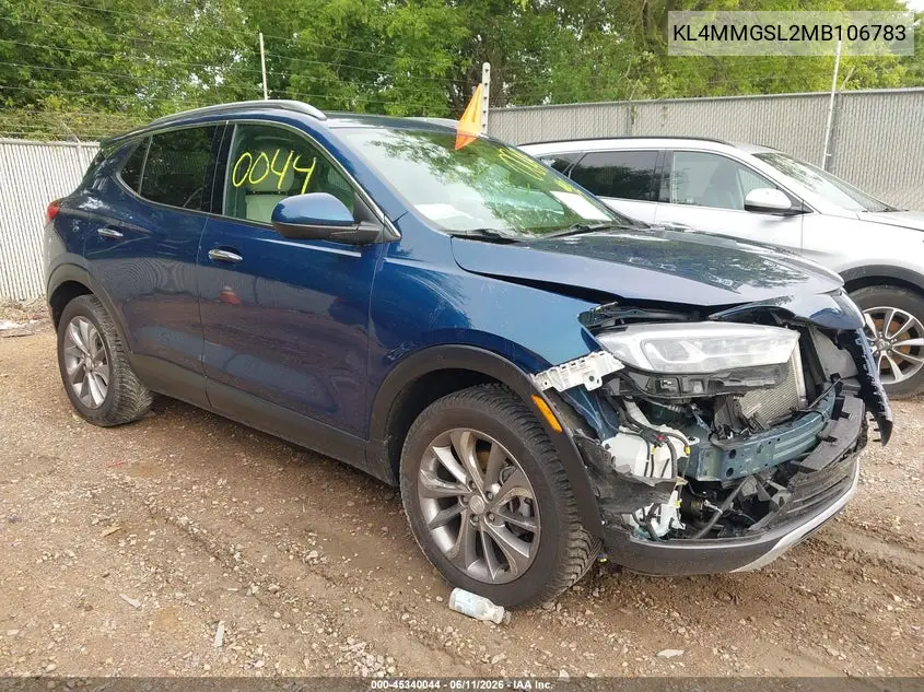 2021 Buick Encore Gx Awd Essence VIN: KL4MMGSL2MB106783 Lot: 45340044