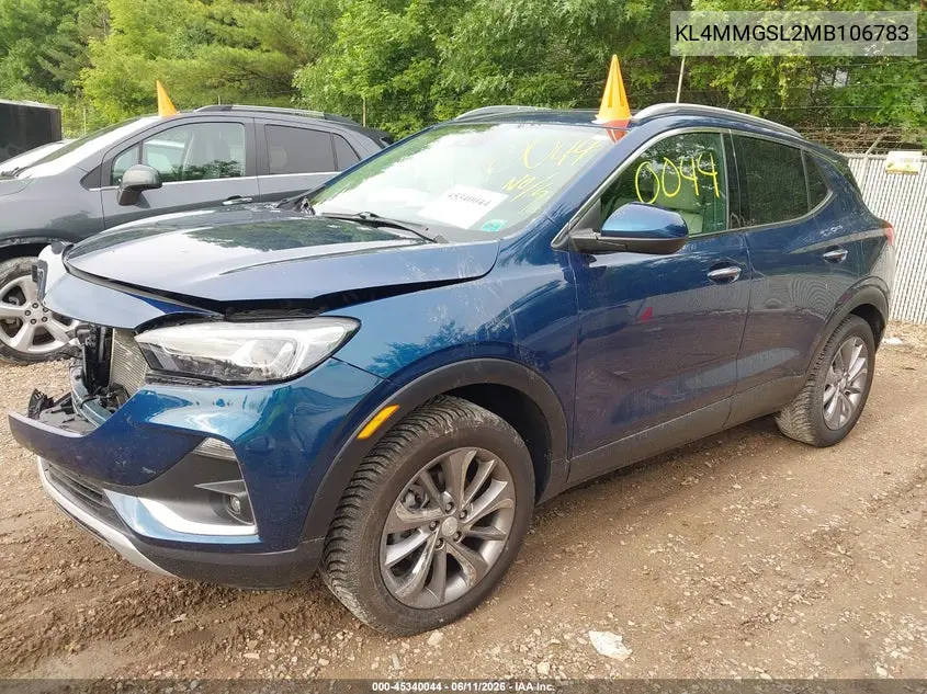 2021 Buick Encore Gx Awd Essence VIN: KL4MMGSL2MB106783 Lot: 45340044