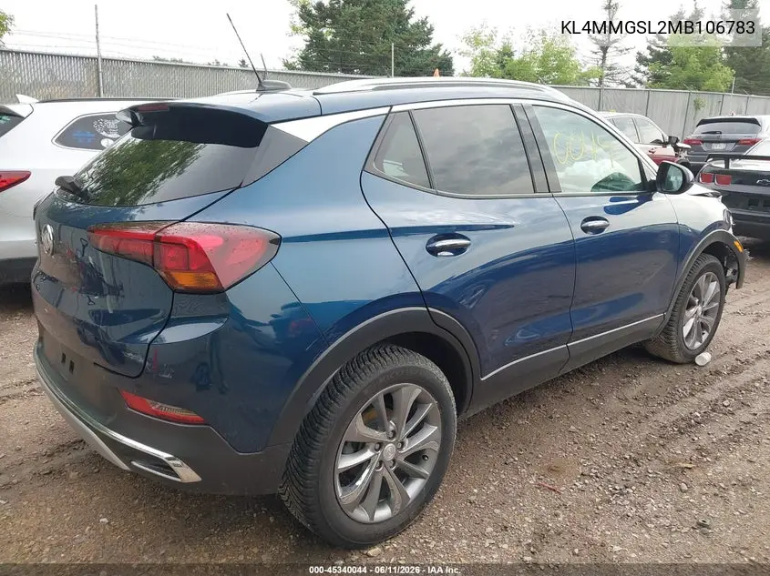 2021 Buick Encore Gx Awd Essence VIN: KL4MMGSL2MB106783 Lot: 45340044