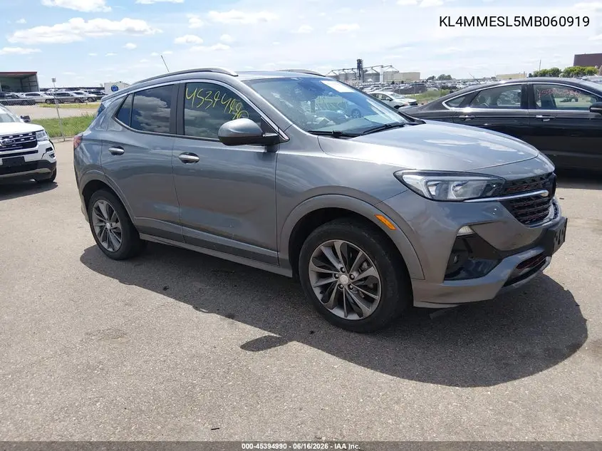 2021 Buick Encore Gx Awd Select VIN: KL4MMESL5MB060919 Lot: 45394990