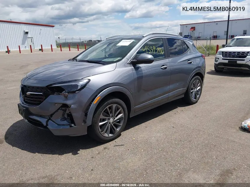 2021 Buick Encore Gx Awd Select VIN: KL4MMESL5MB060919 Lot: 45394990