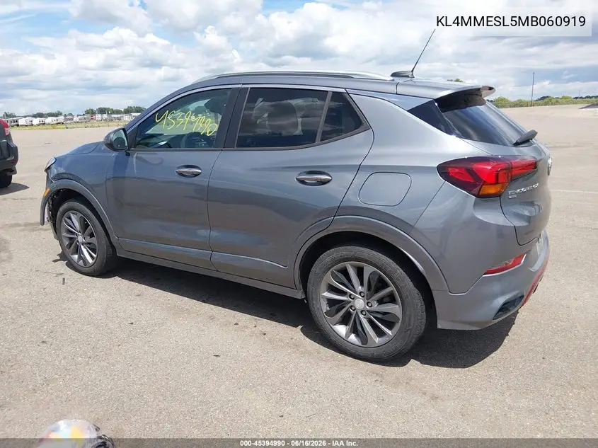 2021 Buick Encore Gx Awd Select VIN: KL4MMESL5MB060919 Lot: 45394990