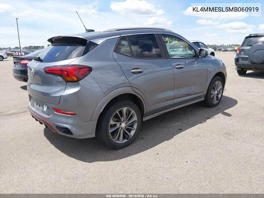 2021 Buick Encore Gx Awd Select VIN: KL4MMESL5MB060919 Lot: 45394990