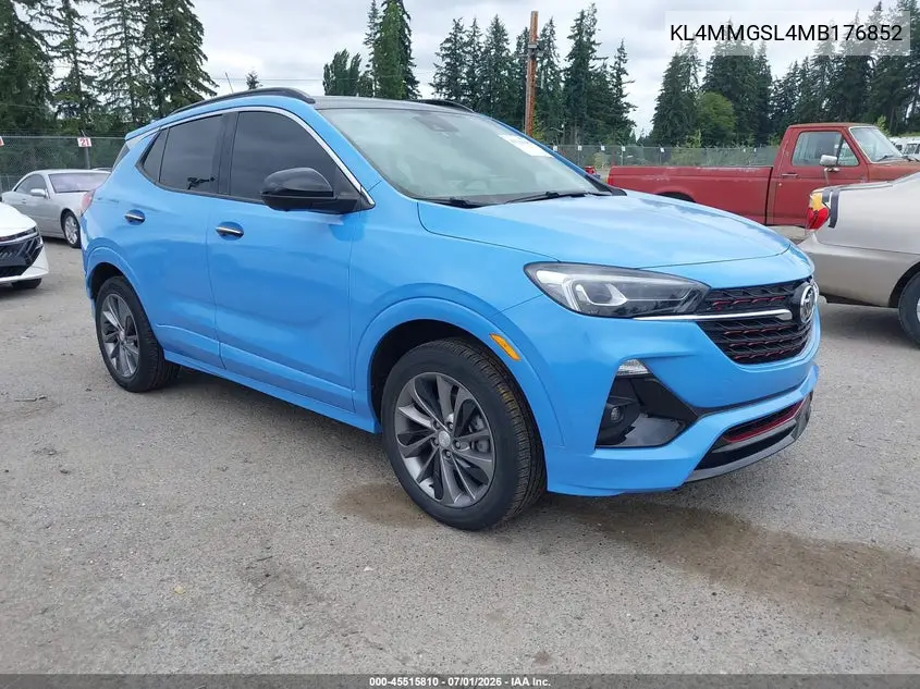 2021 Buick Encore Gx Awd Essence VIN: KL4MMGSL4MB176852 Lot: 45515810
