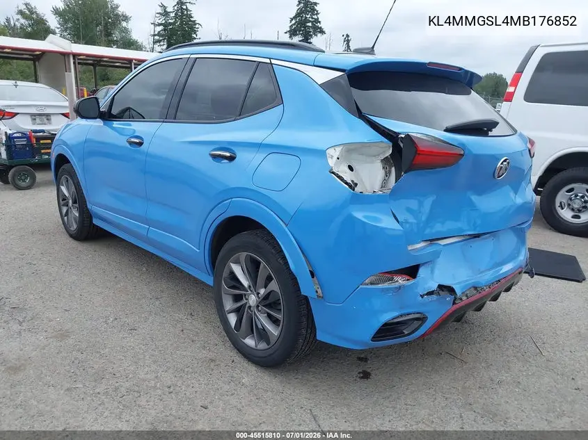2021 Buick Encore Gx Awd Essence VIN: KL4MMGSL4MB176852 Lot: 45515810