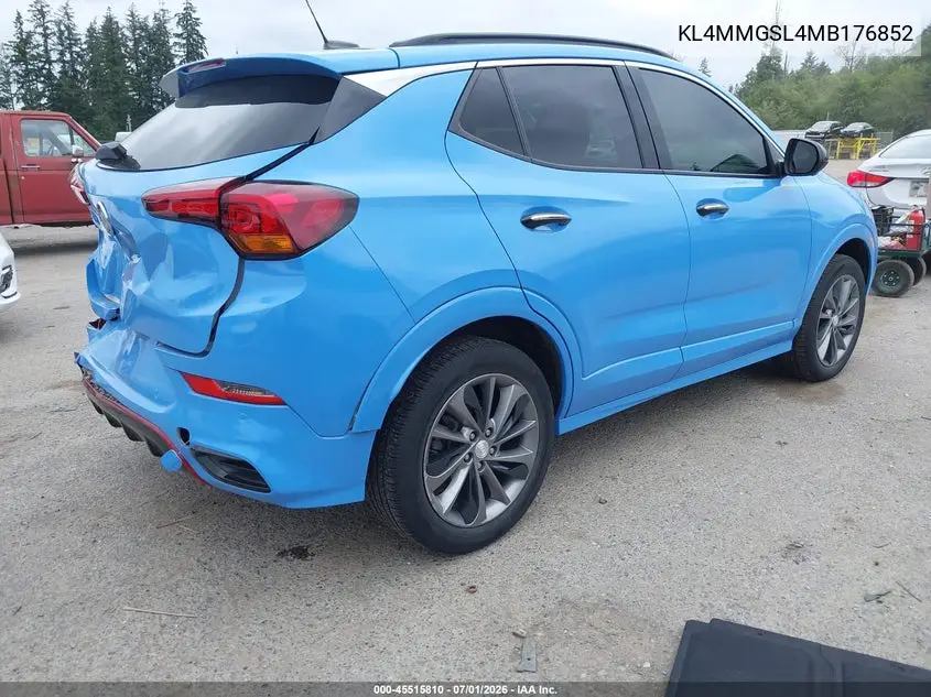 2021 Buick Encore Gx Awd Essence VIN: KL4MMGSL4MB176852 Lot: 45515810