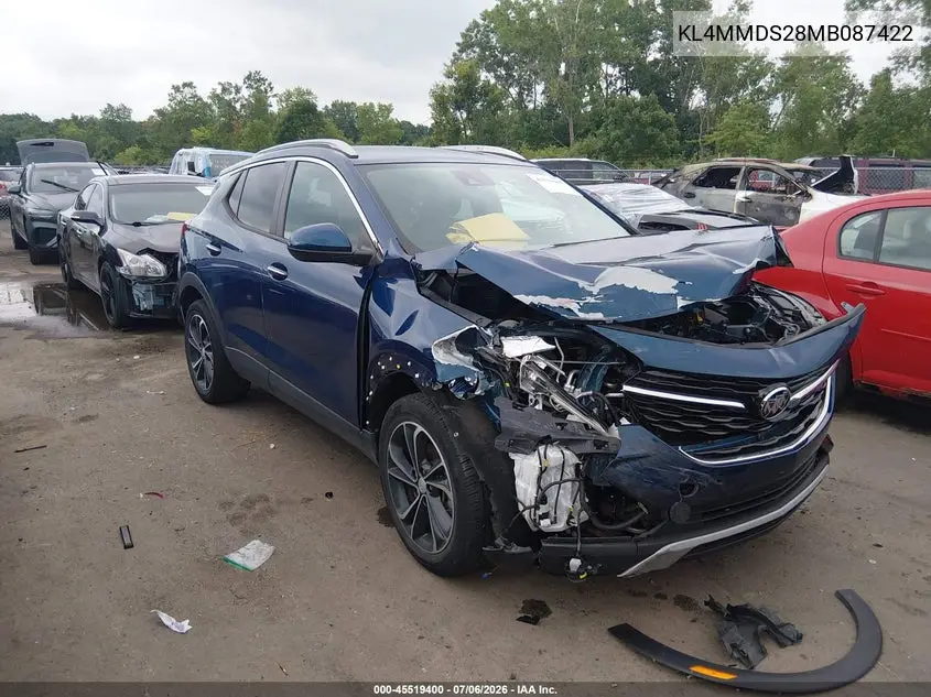 2021 Buick Encore Gx Fwd Select VIN: KL4MMDS28MB087422 Lot: 45519400