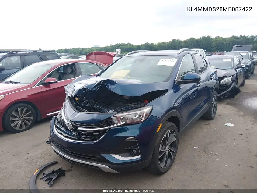 2021 Buick Encore Gx Fwd Select VIN: KL4MMDS28MB087422 Lot: 45519400