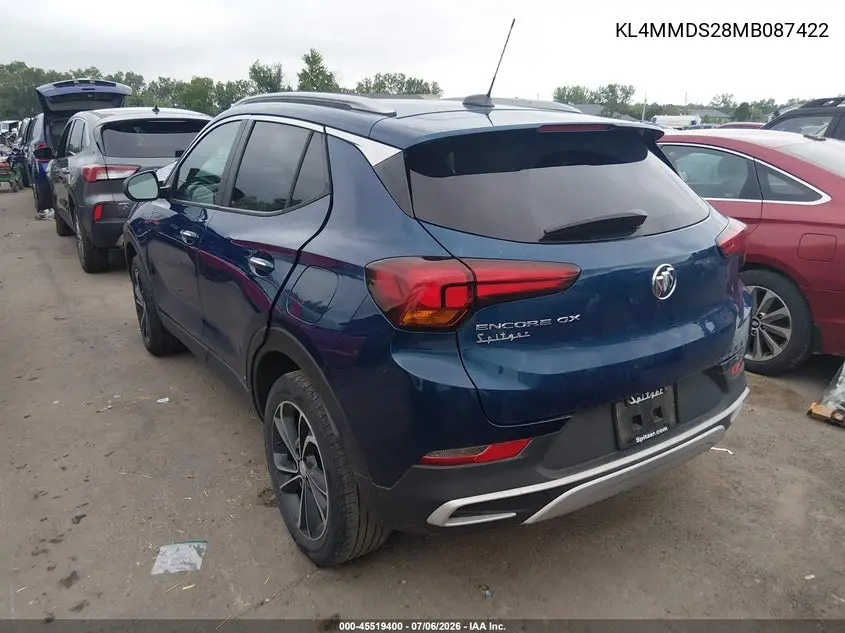 2021 Buick Encore Gx Fwd Select VIN: KL4MMDS28MB087422 Lot: 45519400