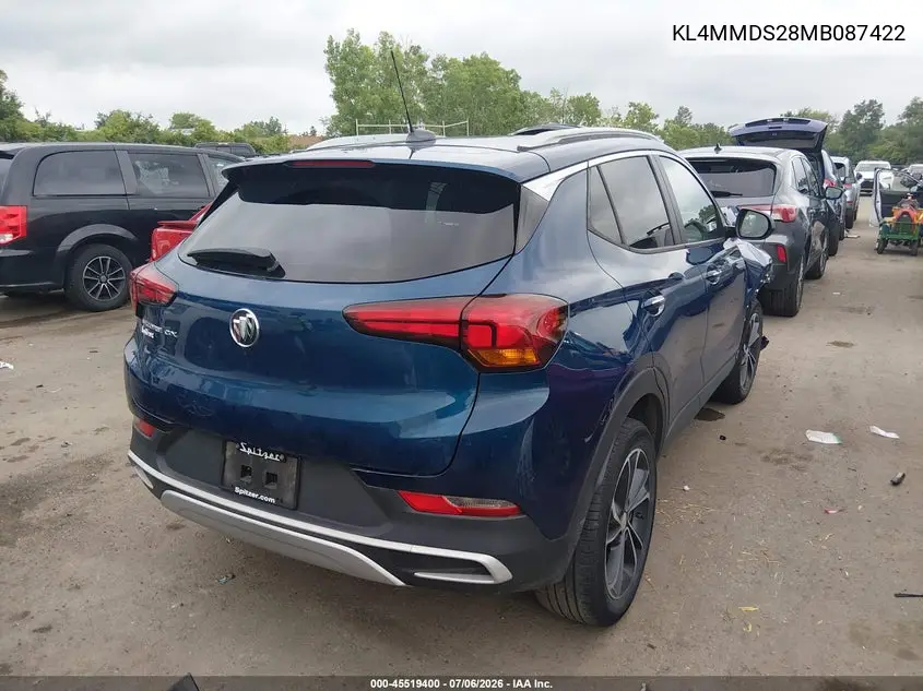 2021 Buick Encore Gx Fwd Select VIN: KL4MMDS28MB087422 Lot: 45519400