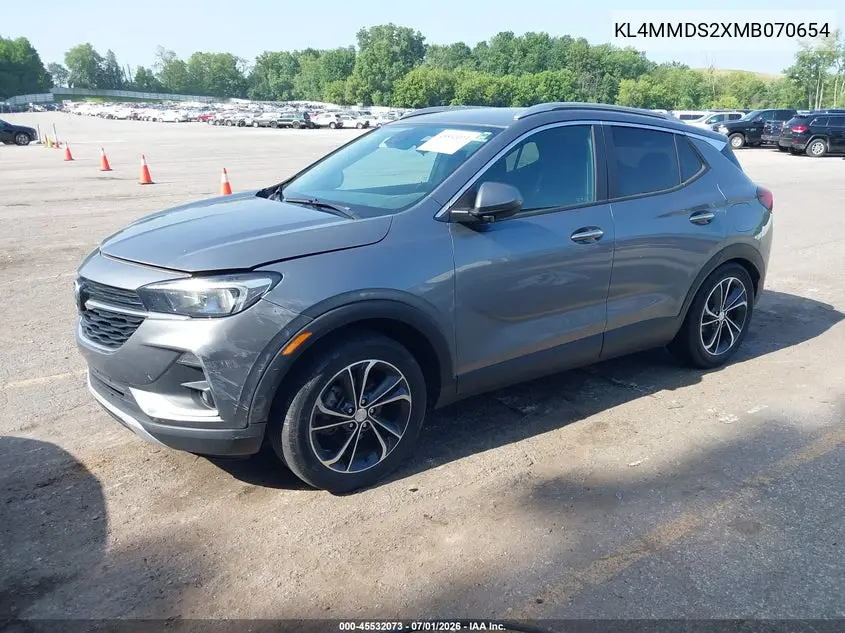 2021 Buick Encore Gx Fwd Select VIN: KL4MMDS2XMB070654 Lot: 45532073