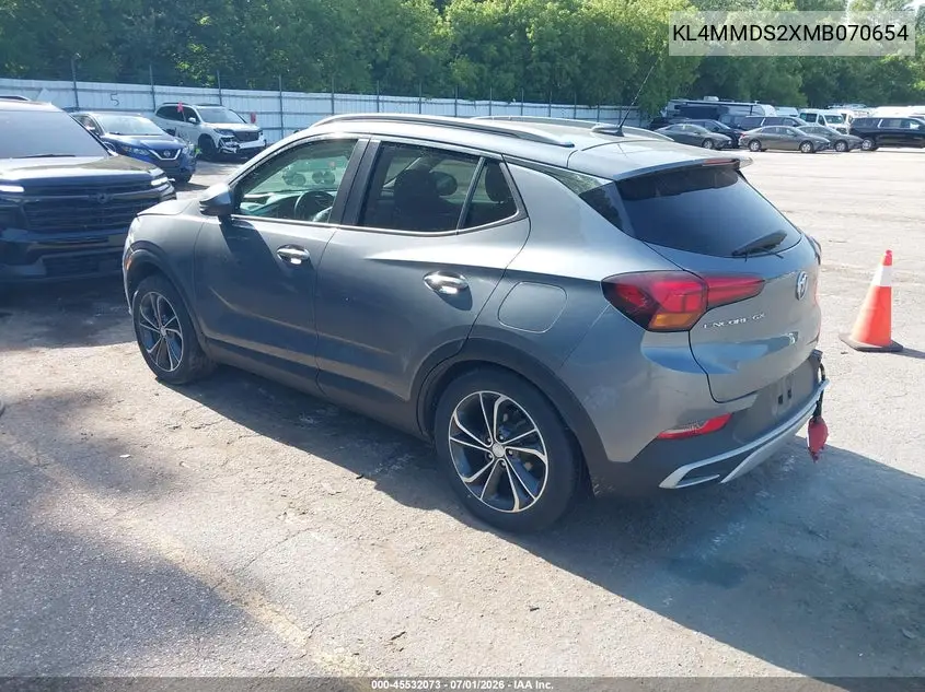 2021 Buick Encore Gx Fwd Select VIN: KL4MMDS2XMB070654 Lot: 45532073