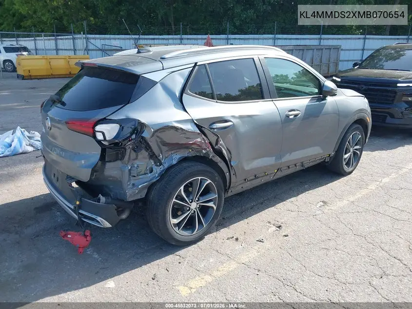 2021 Buick Encore Gx Fwd Select VIN: KL4MMDS2XMB070654 Lot: 45532073