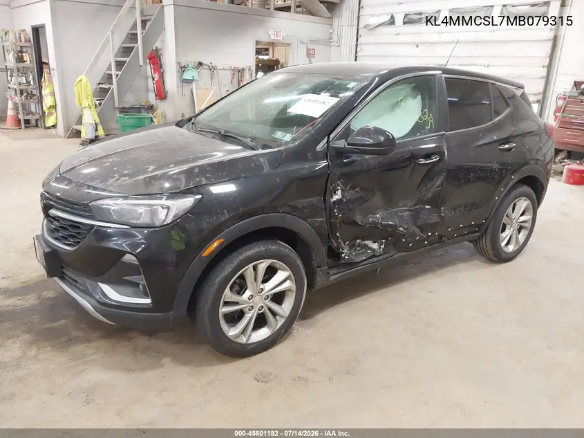 2021 Buick Encore Gx Awd Preferred VIN: KL4MMCSL7MB079315 Lot: 45601182