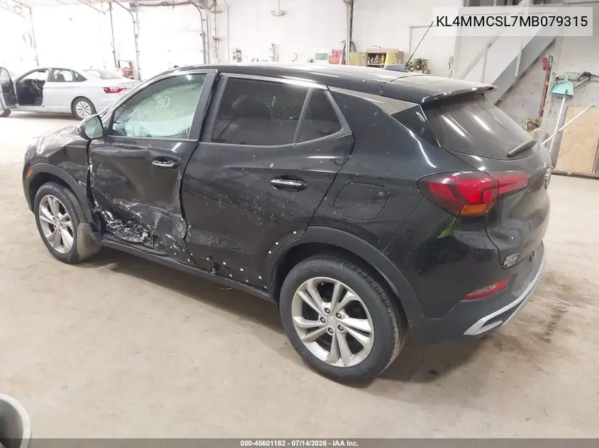 2021 Buick Encore Gx Awd Preferred VIN: KL4MMCSL7MB079315 Lot: 45601182