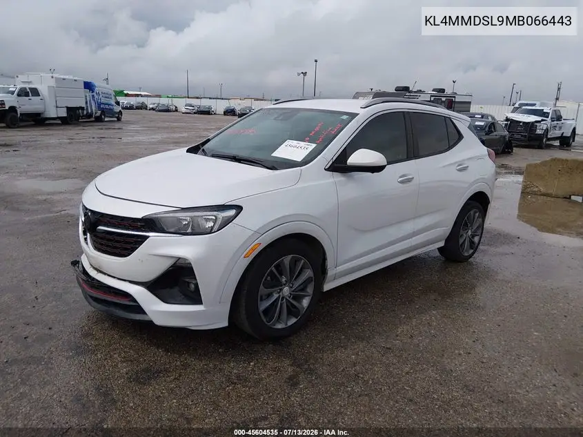2021 Buick Encore Gx Fwd Select VIN: KL4MMDSL9MB066443 Lot: 45604535